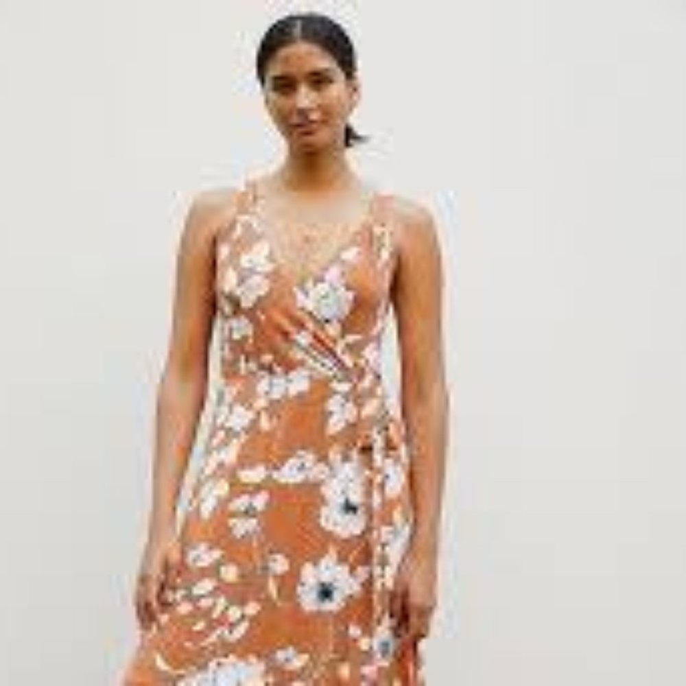 Ruffled Floral Midi Dress